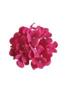 A pack of 50 vibrant magenta 6.69'' hydrangea flower heads with stems, each featuring small white centers, displayed against a plain white background.