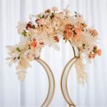 Bridge Style Tabletop Centerpiece Matte Gold 31½" Tall