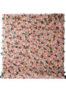 8x8ft | Peach Peony Rose Eucalyptus Lamb Ear Leaf Flower Wall