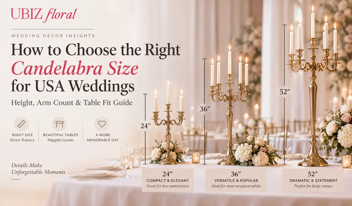 How to Choose the Right Candelabra Size for USA Weddings